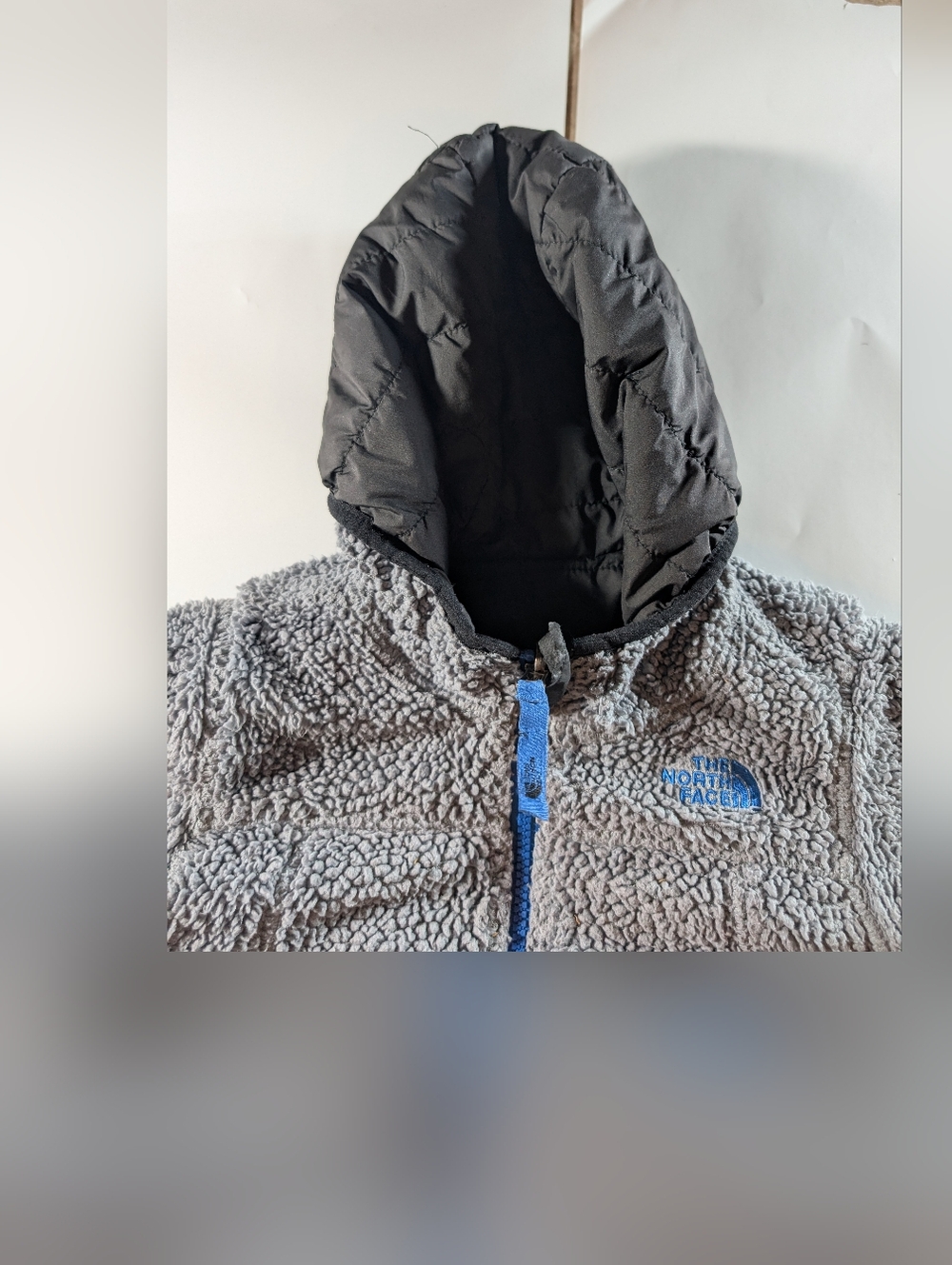 North Face Boys Kids  Puffer Winter Blue/Black FullZip Jacket Size 4t Reversible - Picture 5 of 8